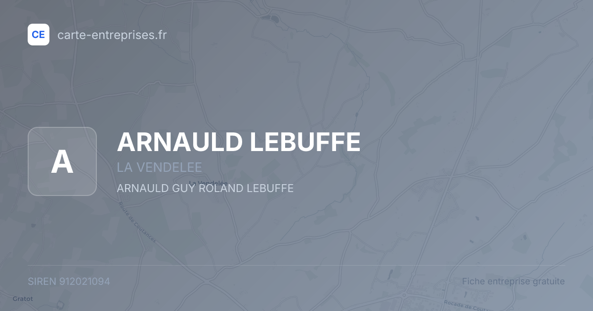 ARNAULD LEBUFFE — 912021094 — fiche entreprise