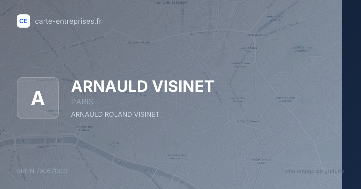 ARNAULD VISINET — 790671333 — fiche entreprise