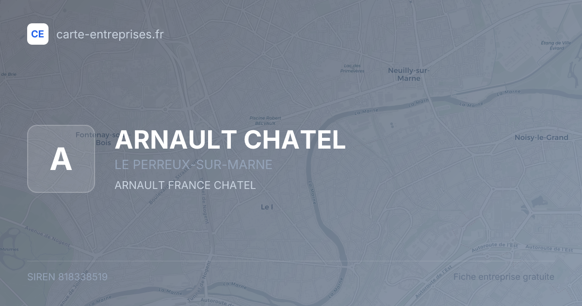 ARNAULT CHATEL — 818338519 — fiche entreprise