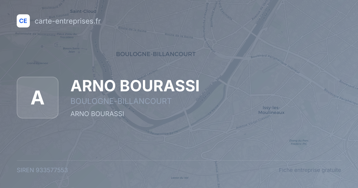 ARNO BOURASSI — 933577553 — fiche entreprise