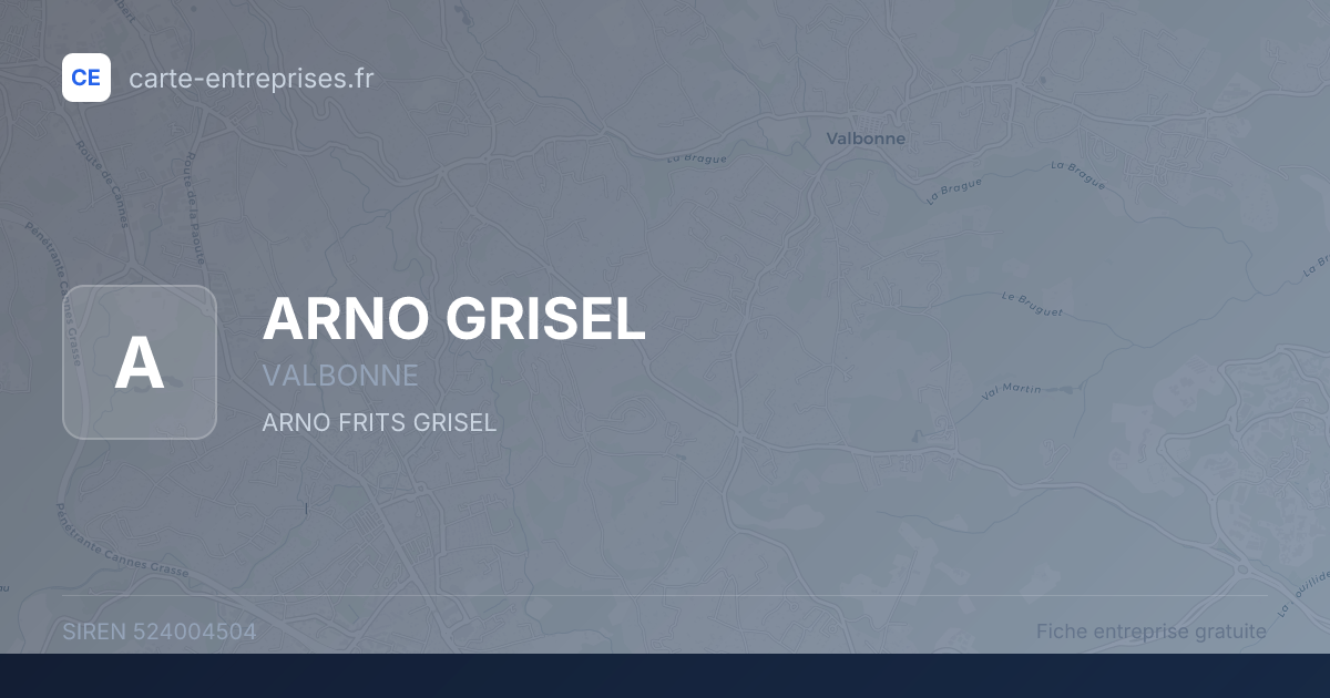 ARNO GRISEL — 524004504 — fiche entreprise