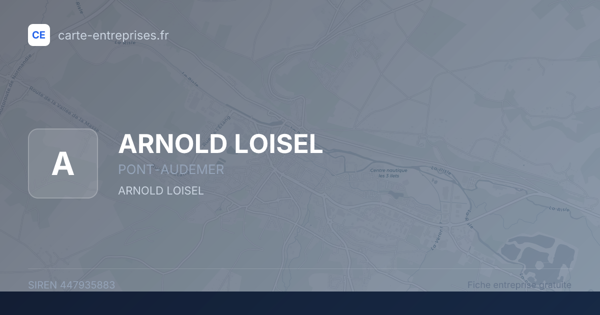 ARNOLD LOISEL — 447935883 — fiche entreprise