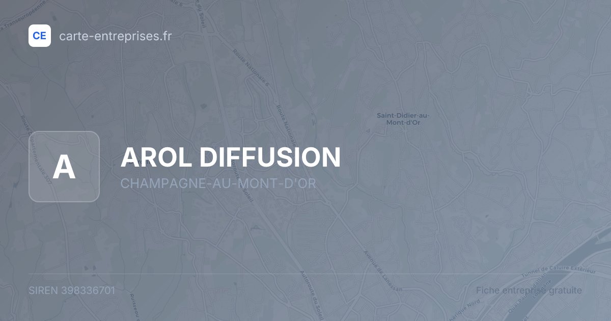 AROL DIFFUSION — 398336701 — fiche entreprise