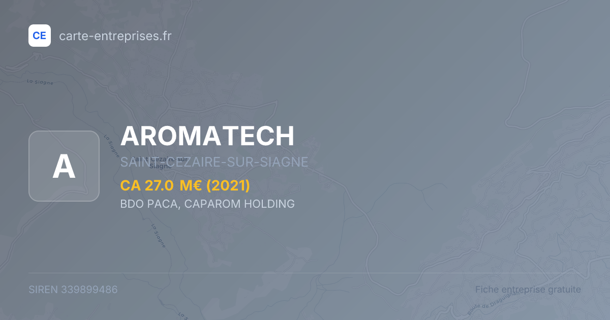 AROMATECH — 339899486 — fiche entreprise