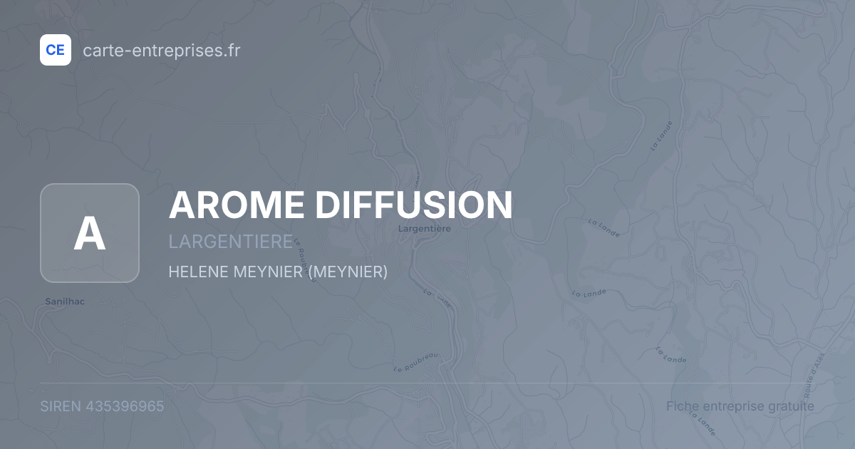 AROME DIFFUSION — 435396965 — fiche entreprise