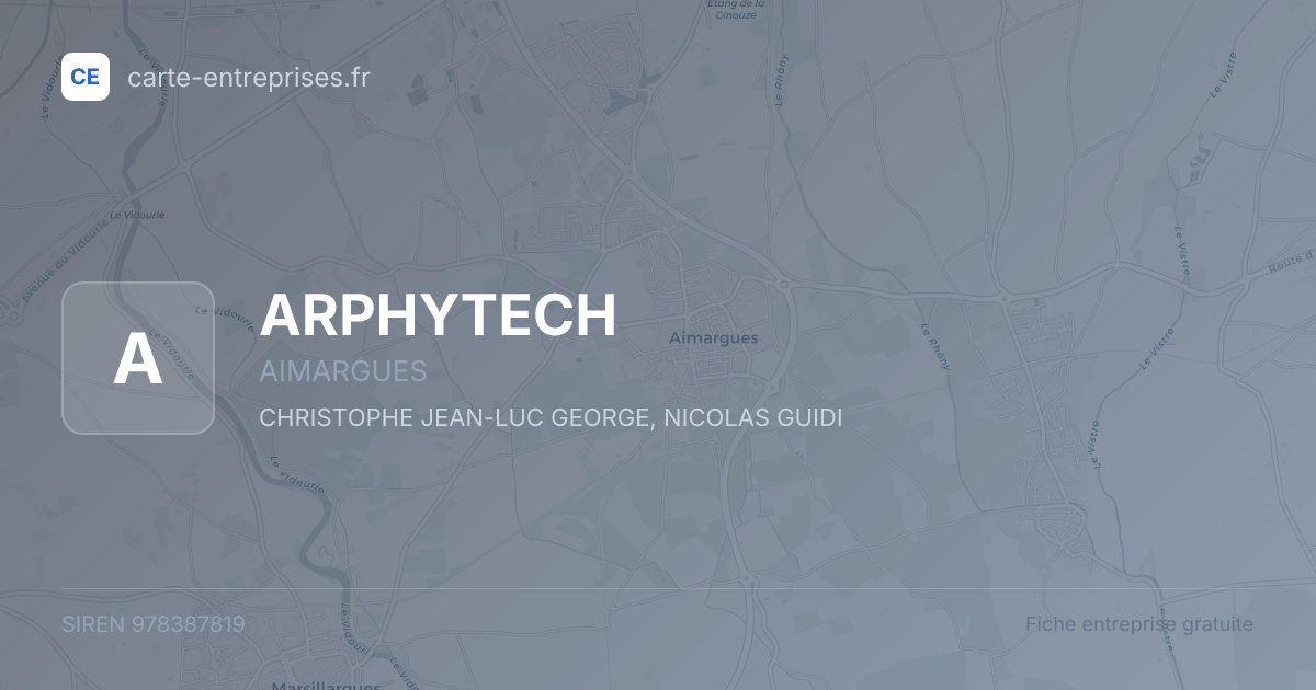 ARPHYTECH — 978387819 — fiche entreprise