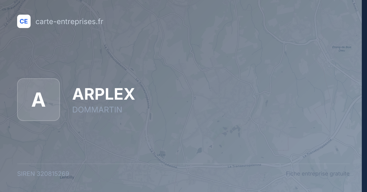 ARPLEX — 320815269 — fiche entreprise