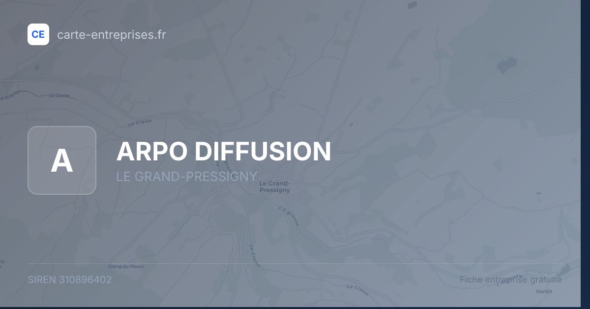 ARPO DIFFUSION — 310896402 — fiche entreprise