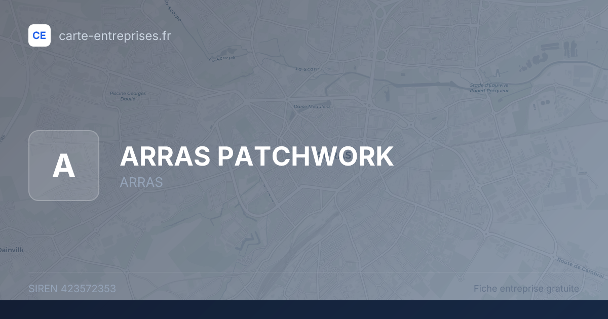 ARRAS PATCHWORK — 423572353 — fiche entreprise