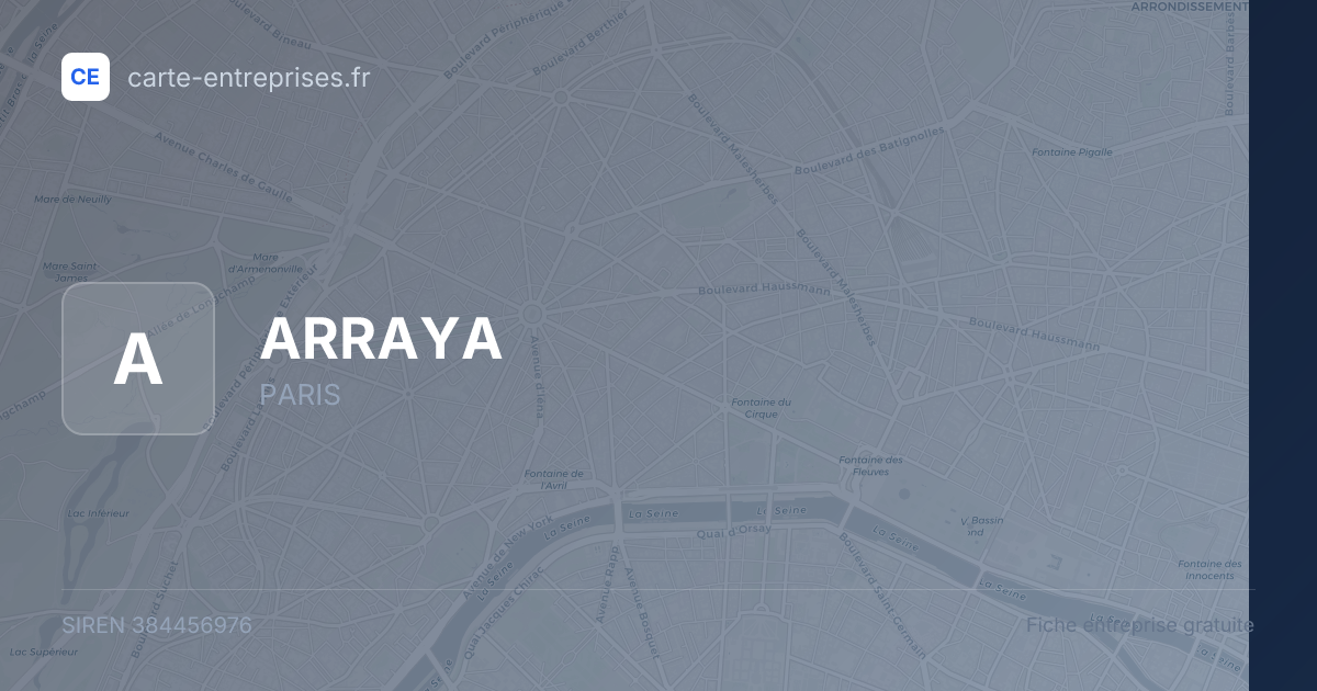 ARRAYA — 384456976 — fiche entreprise