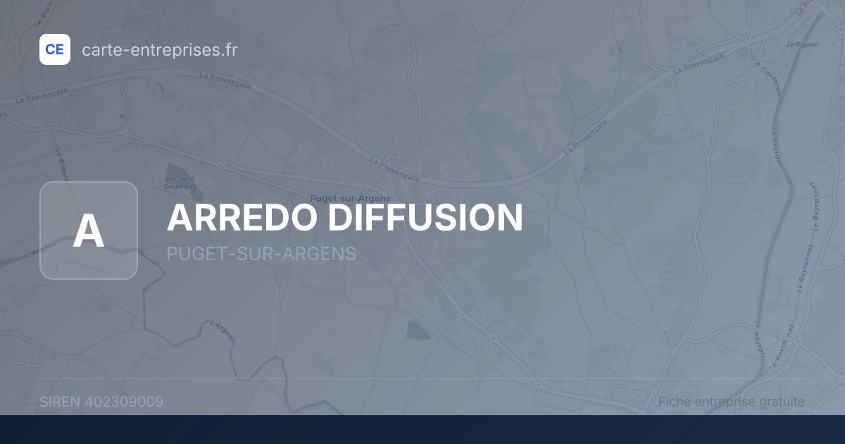 ARREDO DIFFUSION — 402309009 — fiche entreprise