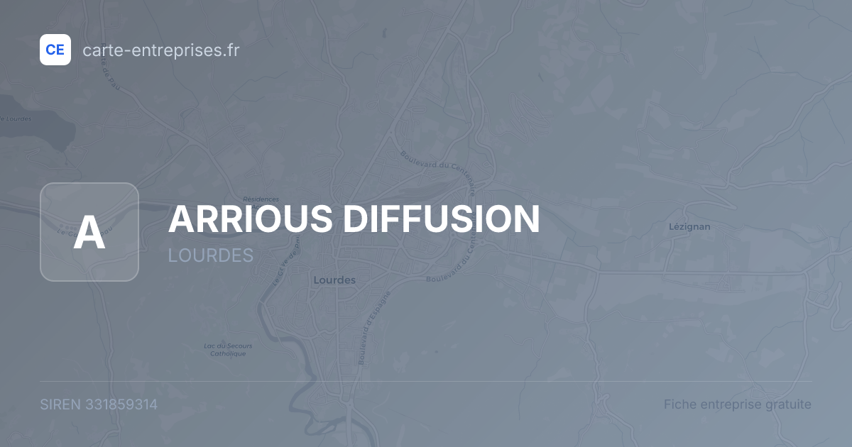 ARRIOUS DIFFUSION — 331859314 — fiche entreprise