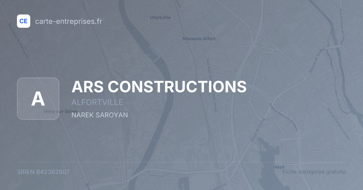ARS CONSTRUCTIONS — 842362907 — fiche entreprise