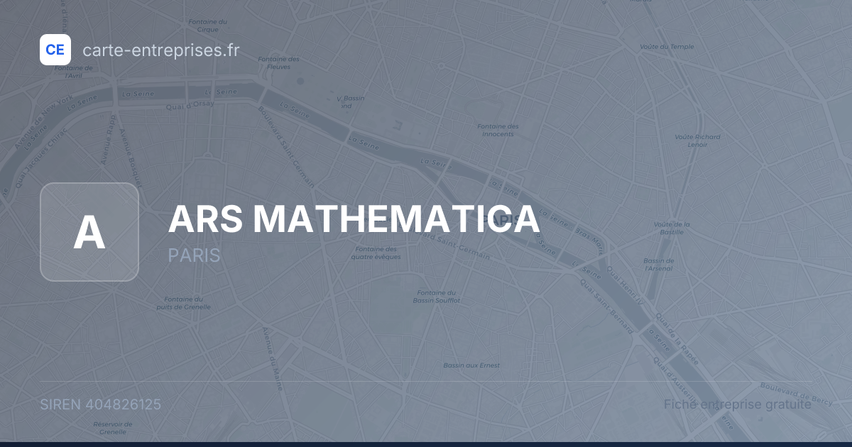 ARS MATHEMATICA — 404826125 — fiche entreprise