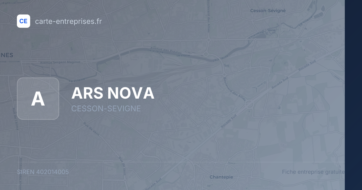 ARS NOVA — 402014005 — fiche entreprise