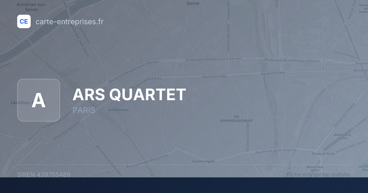 ARS QUARTET — 439755489 — fiche entreprise