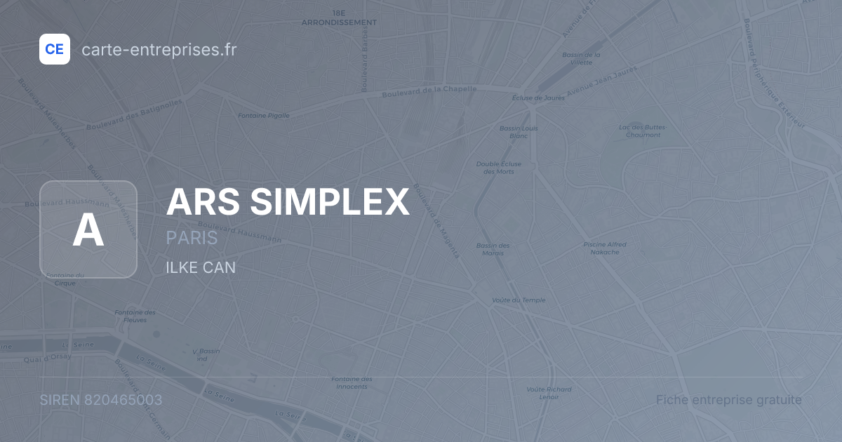 ARS SIMPLEX — 820465003 — fiche entreprise