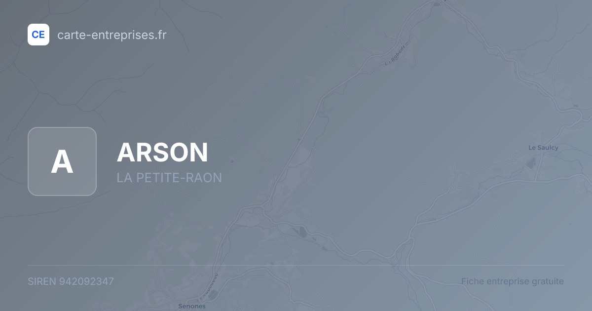 ARSON — 942092347 — fiche entreprise