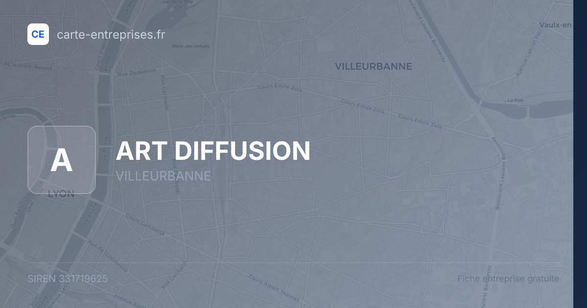 ART DIFFUSION — 331719625 — fiche entreprise
