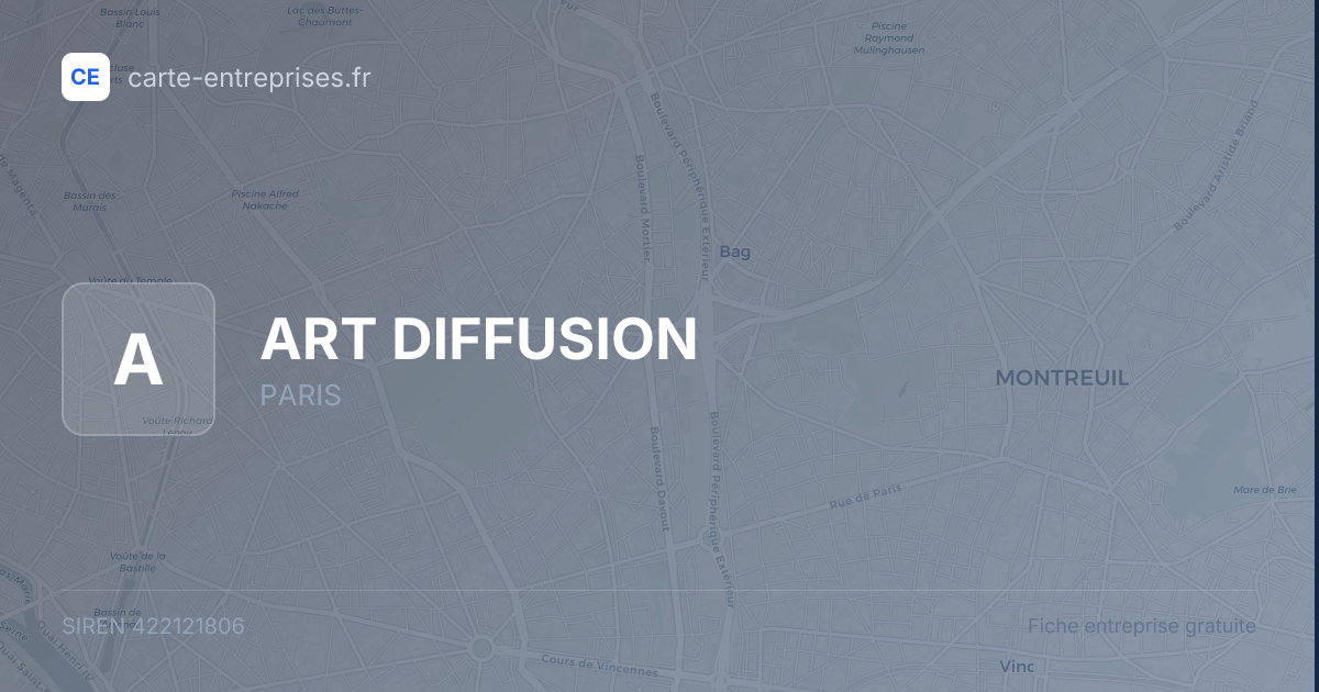 ART DIFFUSION — 422121806 — fiche entreprise