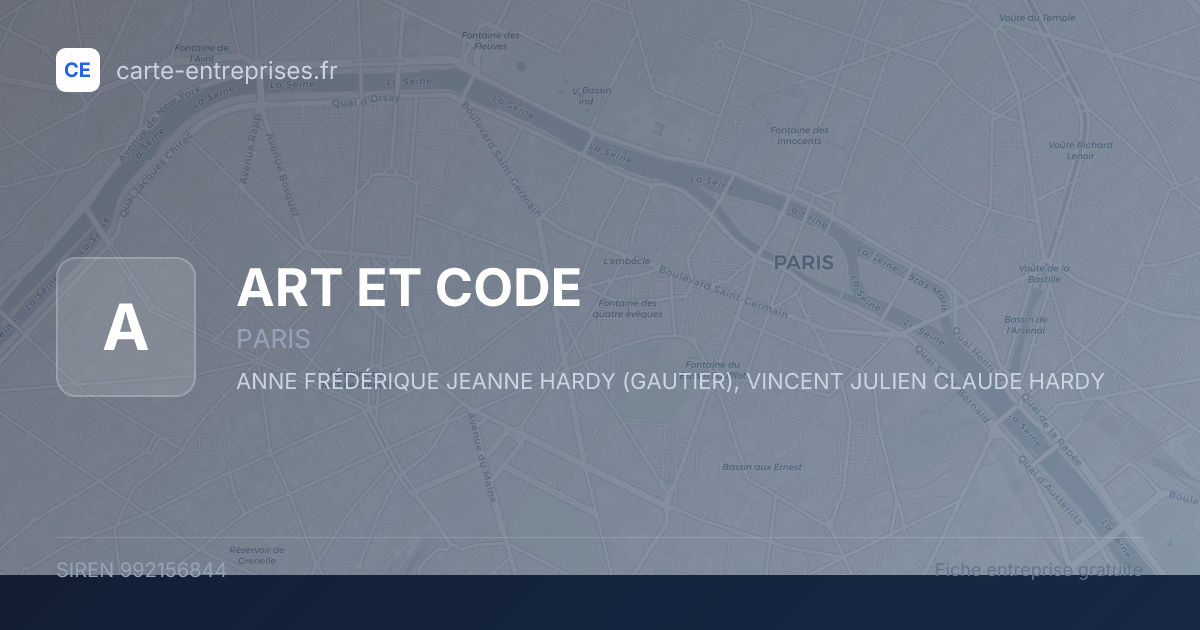 ART ET CODE — 992156844 — fiche entreprise
