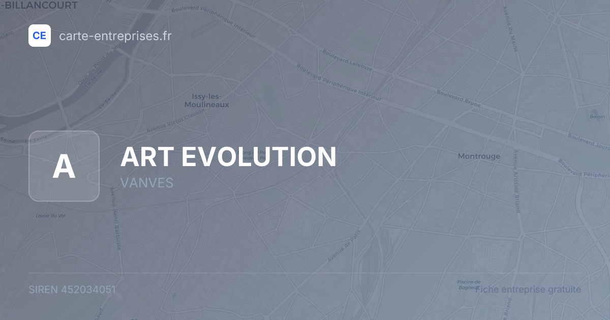 ART EVOLUTION — 452034051 — fiche entreprise