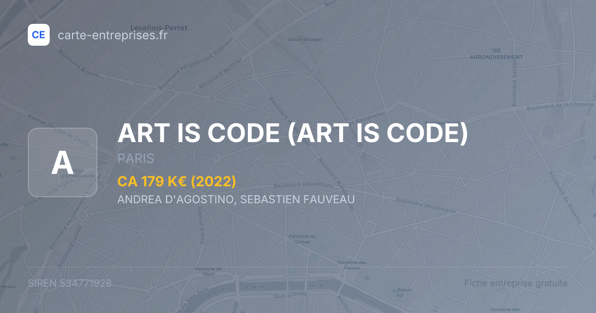 ART IS CODE — 534771928 — fiche entreprise