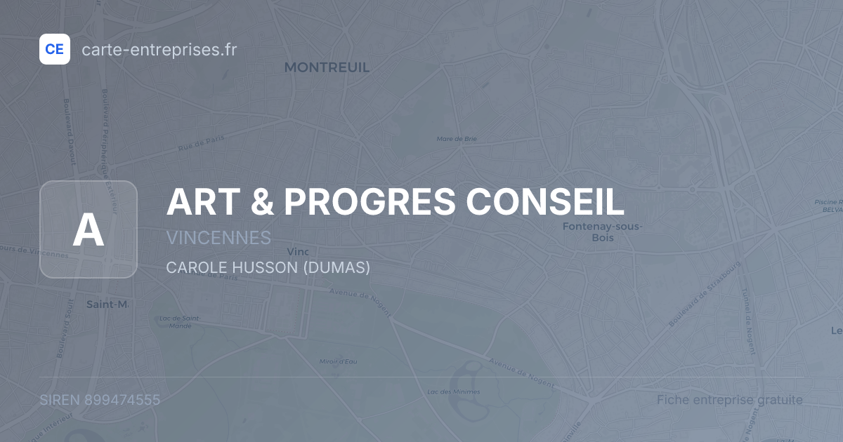 ART & PROGRES CONSEIL — 899474555 — fiche entreprise