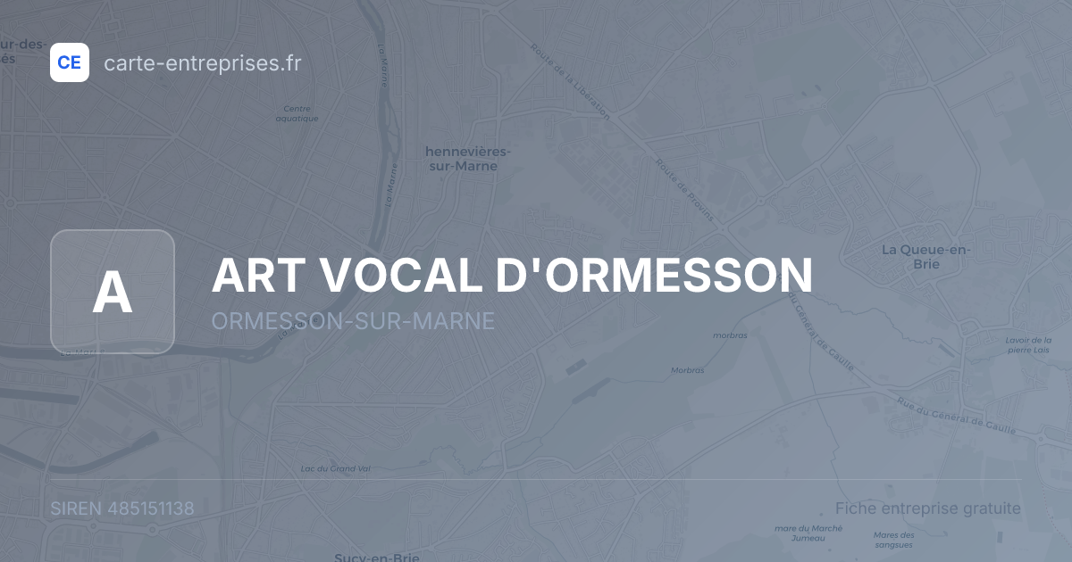 ART VOCAL D'ORMESSON — 485151138 — fiche entreprise