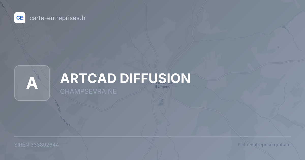 ARTCAD DIFFUSION — 333892644 — fiche entreprise