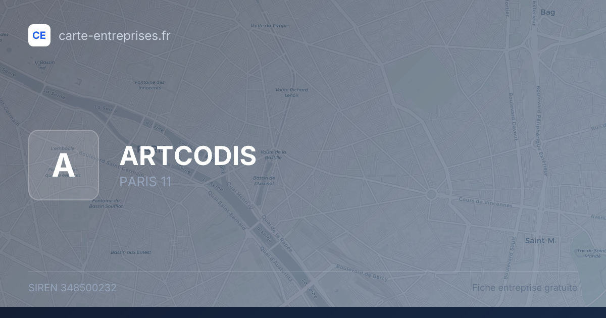 ARTCODIS — 348500232 — fiche entreprise
