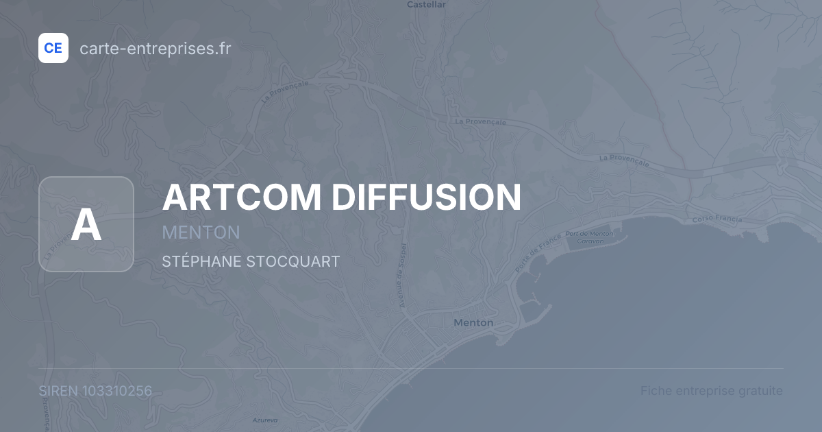 ARTCOM DIFFUSION — 103310256 — fiche entreprise