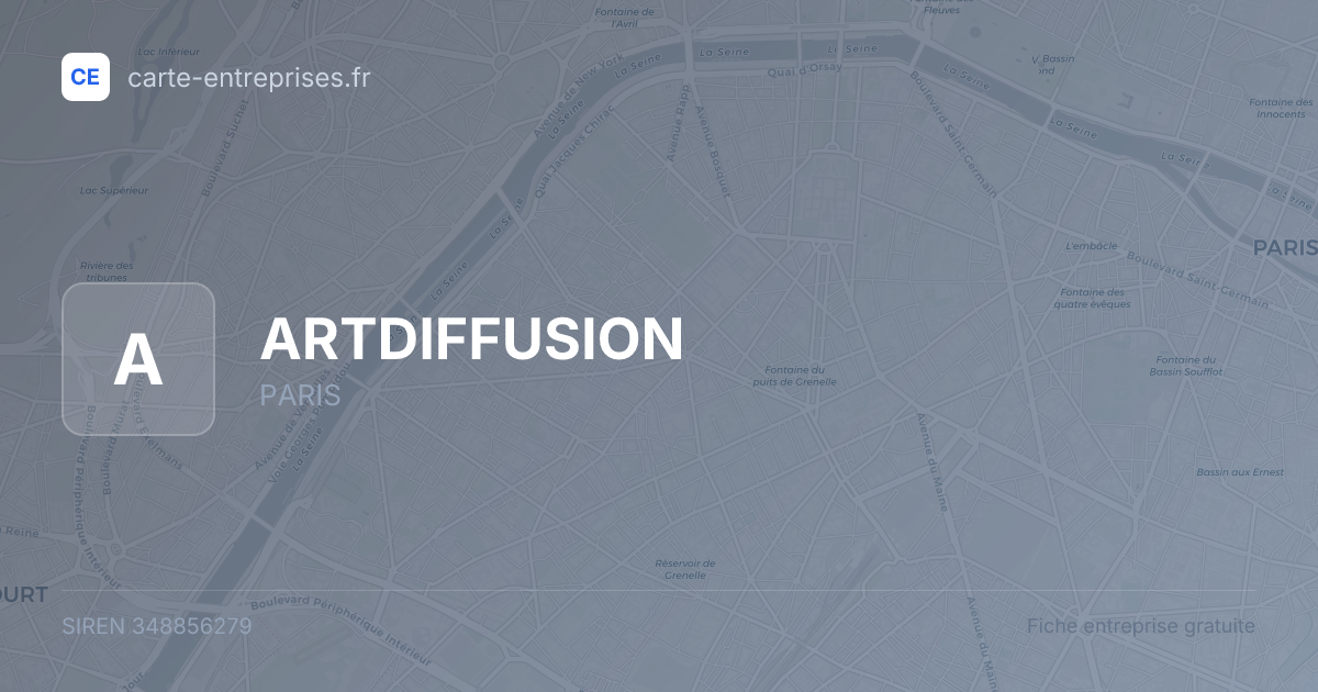 ARTDIFFUSION — 348856279 — fiche entreprise