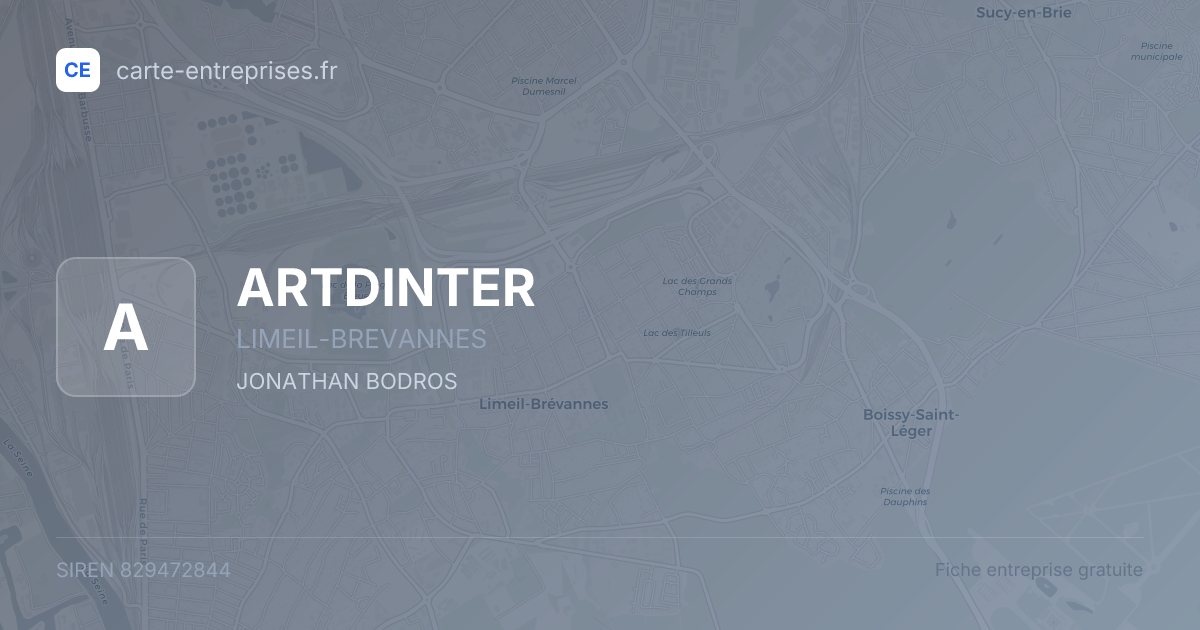ARTDINTER — 829472844 — fiche entreprise