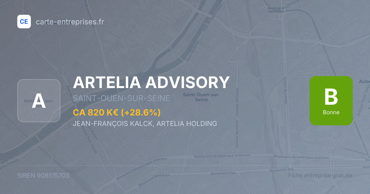 ARTELIA ADVISORY — 908515703 — fiche entreprise