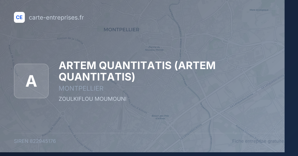 ARTEM QUANTITATIS — 822945176 — fiche entreprise