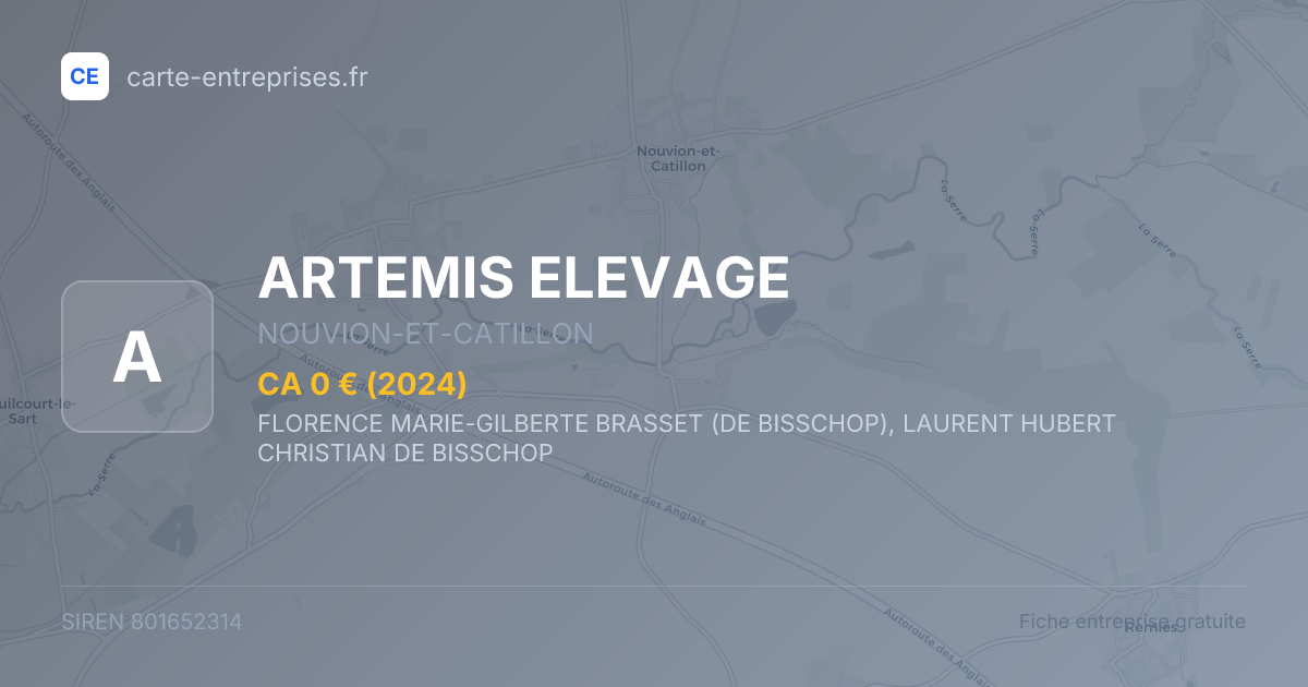 ARTEMIS ELEVAGE — 801652314 — fiche entreprise
