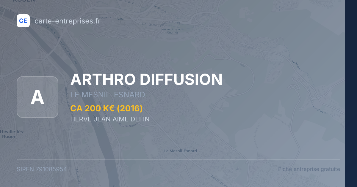 ARTHRO DIFFUSION — 791085954 — fiche entreprise