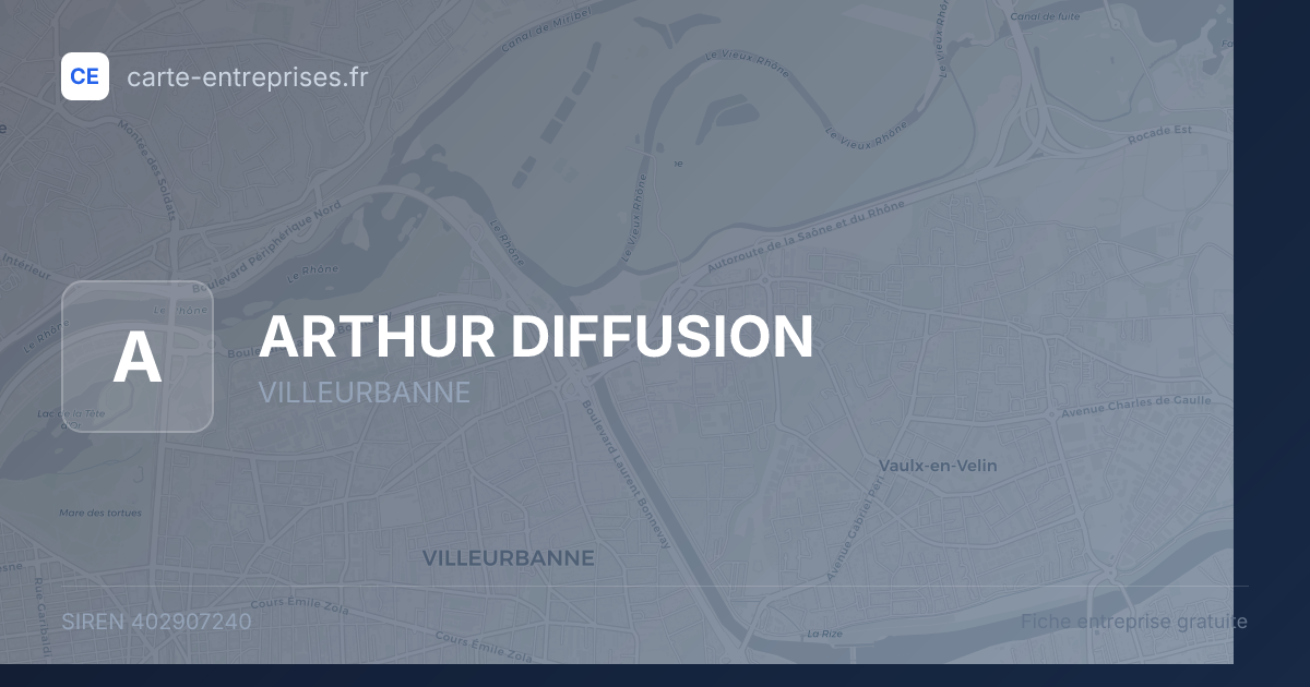 ARTHUR DIFFUSION — 402907240 — fiche entreprise