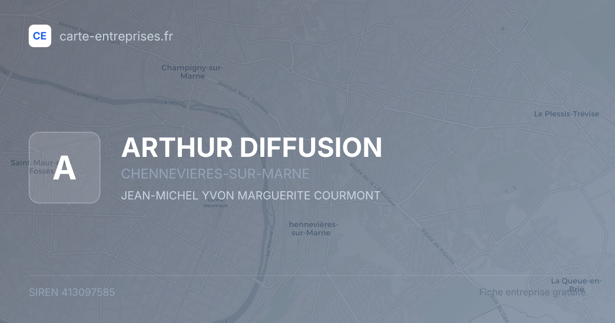 ARTHUR DIFFUSION — 413097585 — fiche entreprise