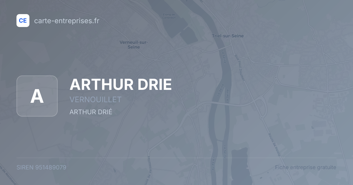 ARTHUR DRIE — 951489079 — fiche entreprise