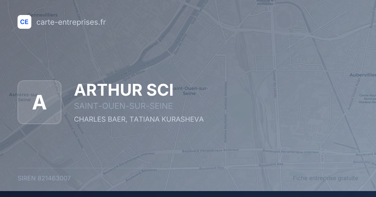 ARTHUR SCI — 821463007 — fiche entreprise