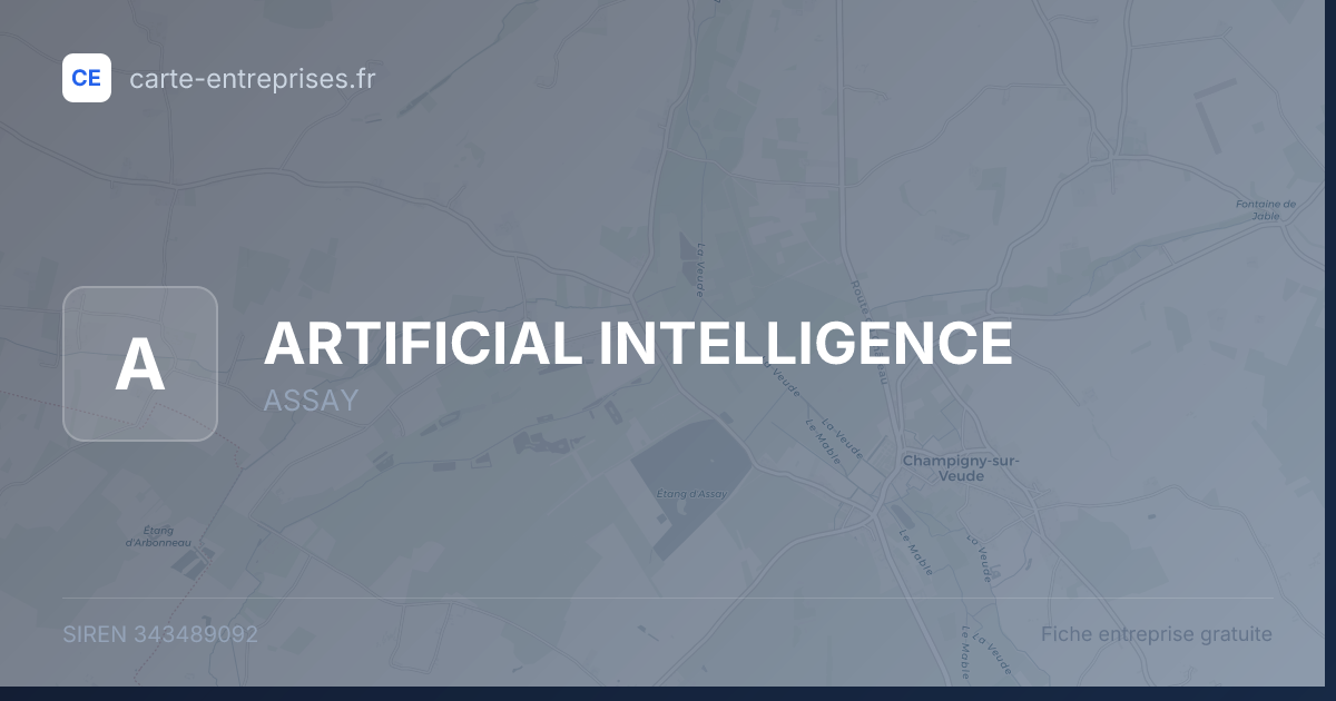 ARTIFICIAL INTELLIGENCE — 343489092 — fiche entreprise