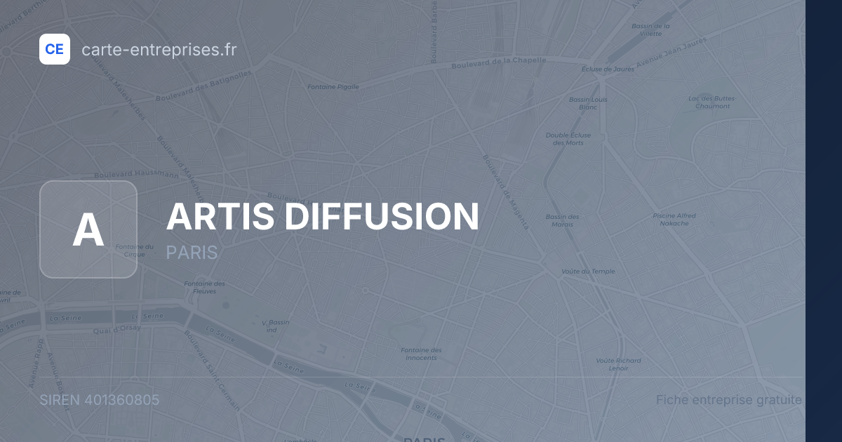 ARTIS DIFFUSION — 401360805 — fiche entreprise