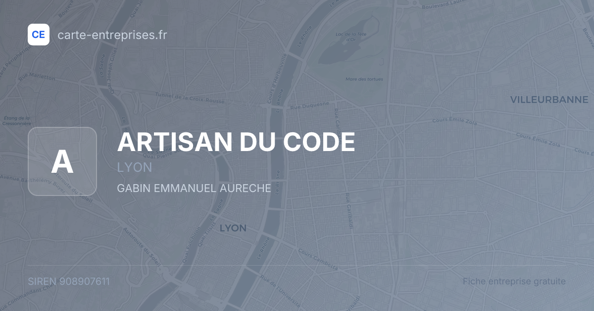 ARTISAN DU CODE — 908907611 — fiche entreprise
