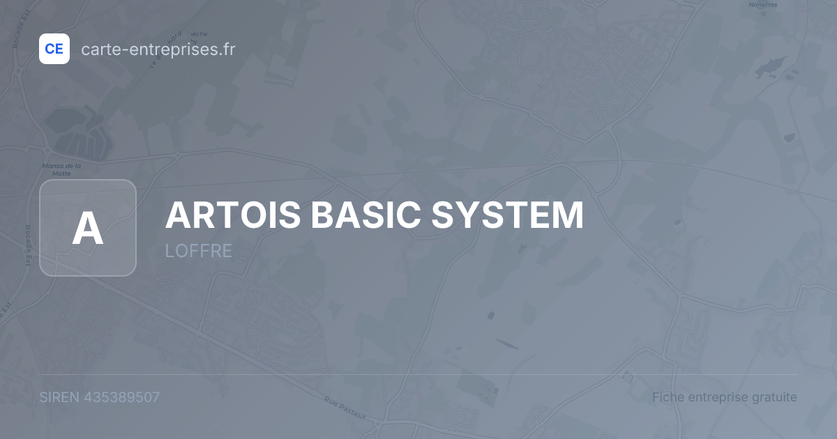 ARTOIS BASIC SYSTEM — 435389507 — fiche entreprise