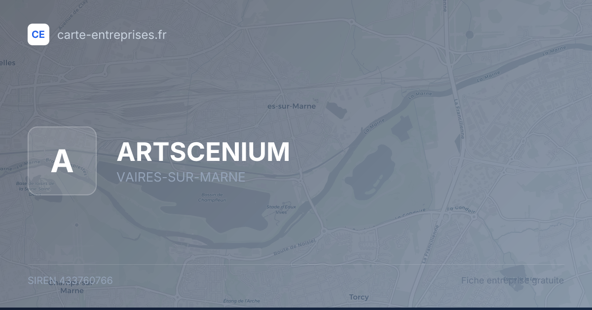 ARTSCENIUM — 433760766 — fiche entreprise