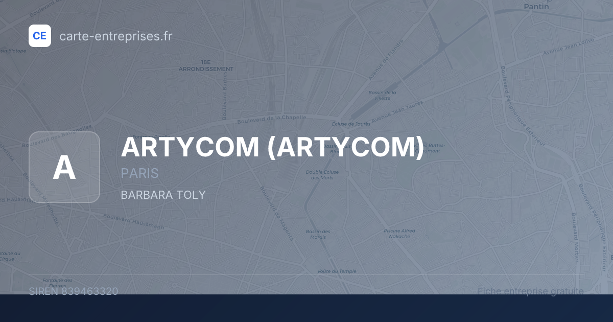 ARTYCOM — 839463320 — fiche entreprise