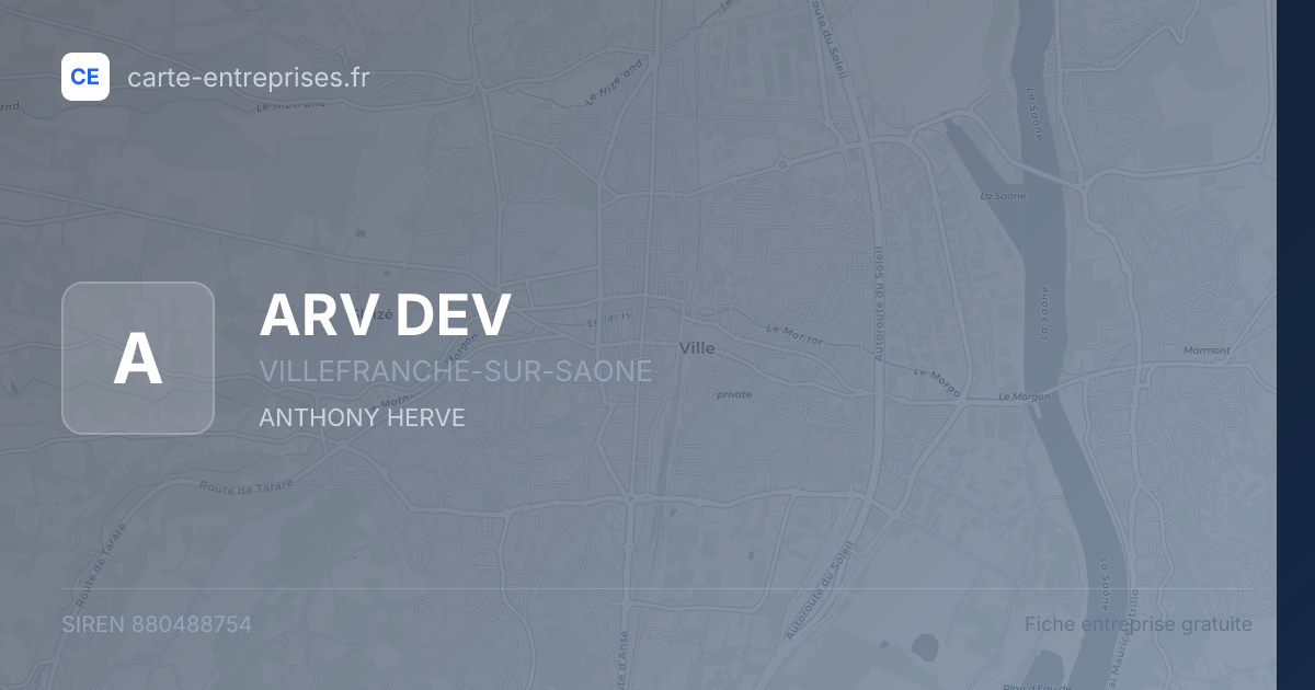 ARV DEV — 880488754 — fiche entreprise