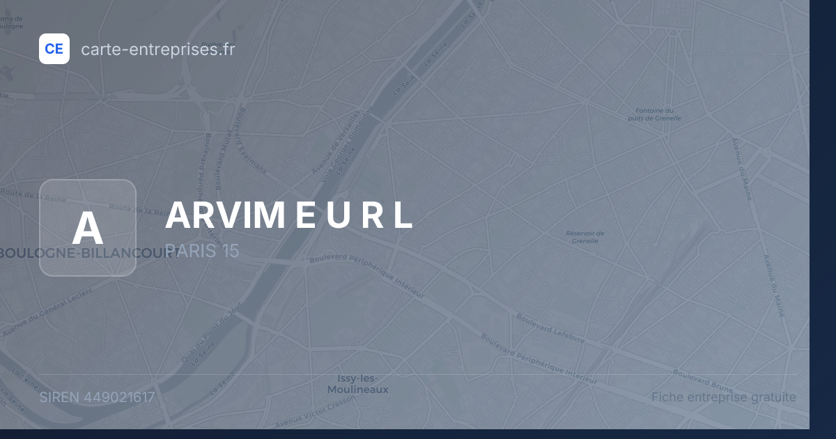 ARVIM E U R L — 449021617 — fiche entreprise